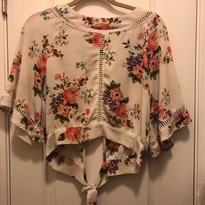 Floral Backless Blouse